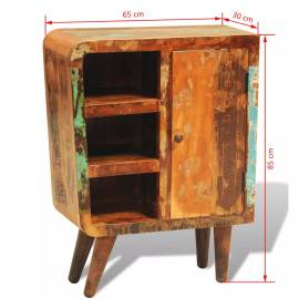 Dulap din lemn masiv reciclat cu 1 ușă, vintage, 11 image