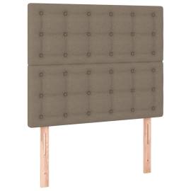 Pat box spring cu saltea, gri taupe, 80x200 cm, textil, 6 image