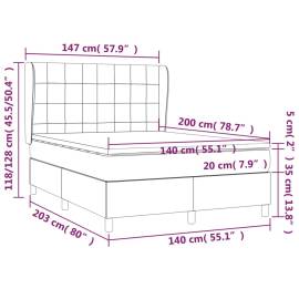 Pat continental, gri deschis, 140x200 cm, material textil, 7 image