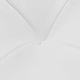 Taburet de depozitare, piele artificială, alb, 2 image