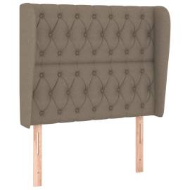 Pat box spring cu saltea, gri taupe, 90x200 cm, textil, 6 image