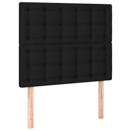 Pat box spring cu saltea, negru, 90x190 cm, textil, 6 image