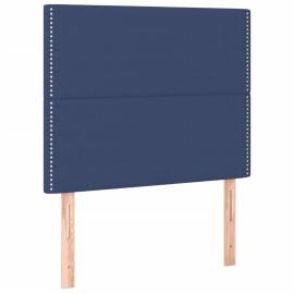 Pat box spring cu saltea, albastru, 90x190 cm, textil, 6 image