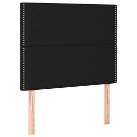 Pat box spring cu saltea, negru, 100x200 cm, textil, 5 image