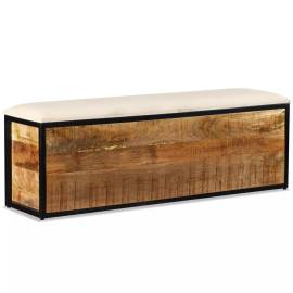 Bancă depozitare 3 sertare, lemn masiv de mango, 120x30x40 cm, 9 image