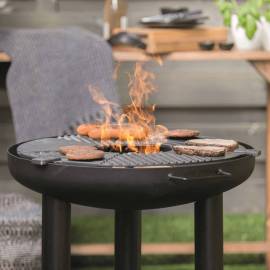 Bbgrill grătar plancha barbecue, negru, oțel, 7 image