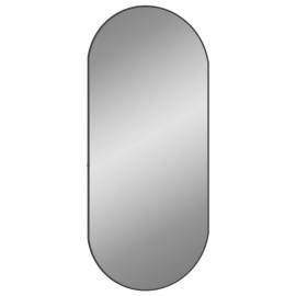 Oglindă de perete, negru, 100x45 cm, ovală, 3 image