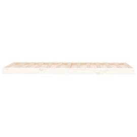 Cadru de pat mic single 2ft6, alb, 75x190 cm, lemn masiv de pin, 6 image