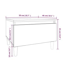 Masă laterală, gri sonoma, 50x46x35 cm, lemn compozit, 10 image