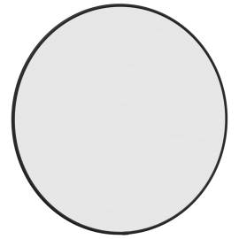 Oglindă de perete rotundă, negru, Ø 50 cm, 3 image