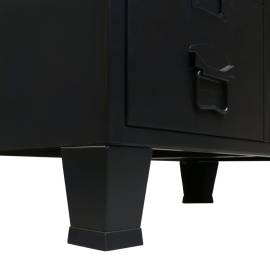 Șifonier, stil industrial, 67 x 35 x 107 cm, negru, metal, 5 image