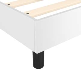 Cadru de pat box spring, alb, 100x200 cm, piele ecologică, 7 image