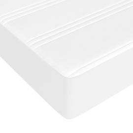 Pat box spring cu saltea, alb, 100x200 cm, piele ecologică, 8 image