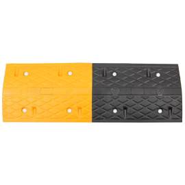 Prag limitator de viteză galben și negru, 97x32,5x4 cm, cauciuc, 3 image