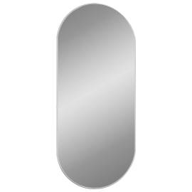 Oglindă de perete, argintiu, 100x45 cm, ovală, 3 image
