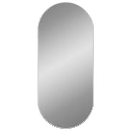 Oglindă de perete, argintiu, 100x45 cm, ovală, 2 image