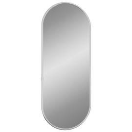Oglindă de perete, argintiu, 50x20 cm, ovală, 3 image