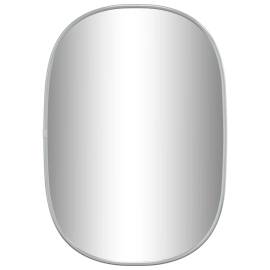 Oglindă de perete, argintiu, 50x35 cm, 2 image