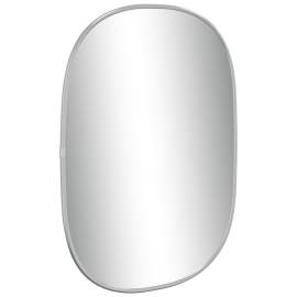 Oglindă de perete, argintiu, 50x35 cm, 3 image