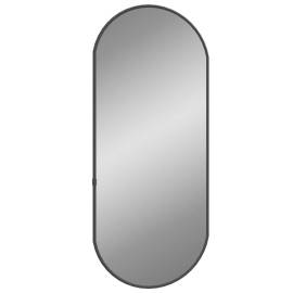 Oglindă de perete, negru, 60x25 cm, ovală, 3 image