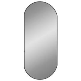 Oglindă de perete, negru, 80x35 cm, ovală, 3 image