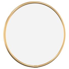 Oglindă de perete rotundă, auriu, Ø 20 cm, 3 image