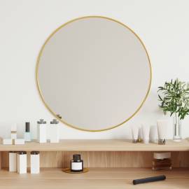 Oglindă de perete rotundă, auriu, Ø 50 cm