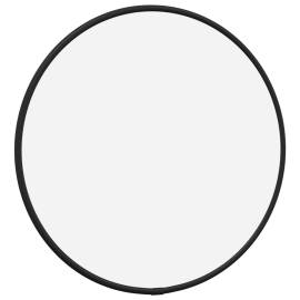 Oglindă de perete rotundă, negru, Ø 30 cm, 3 image