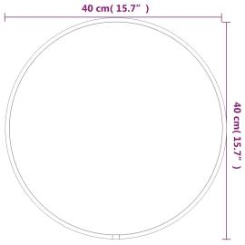 Oglindă de perete rotundă, negru, Ø 40 cm, 6 image