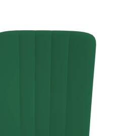 Scaune de sufragerie, 2 buc., verde închis, catifea, 7 image