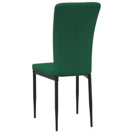 Scaune de sufragerie, 2 buc., verde închis, catifea, 6 image