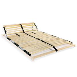 Bază de pat cu șipci, 28 șipci, 7 zone, 100 x 200 cm