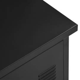 Birou cu sertare, negru, 120 x 55 x 75 cm, oțel, industrial, 7 image