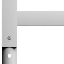 Cadre banc lucru reglabile, 2 buc., gri, 85x(69-95,5) cm, metal, 7 image