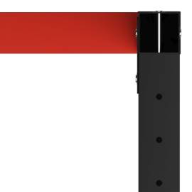 Cadru metalic banc de lucru, 120x57x79 cm, negru și roșu, 6 image