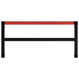 Cadru metalic banc de lucru, 120x57x79 cm, negru și roșu, 5 image