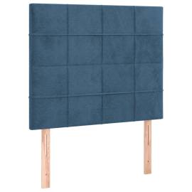 Tăblii de pat, 2 buc, albastru închis, 100x5x78/88 cm, catifea, 2 image