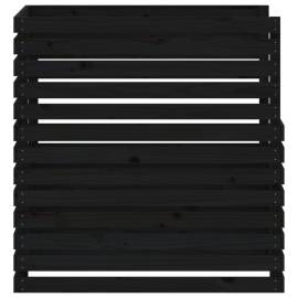 Compostor, negru, 100x100x102 cm, lemn masiv de pin, 6 image