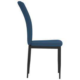 Scaune de sufragerie, 2 buc., albastru, catifea, 5 image