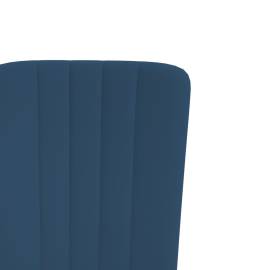 Scaune de sufragerie, 2 buc., albastru, catifea, 7 image