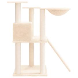 Ansamblu de pisici cu stâlpi din funie de sisal, crem, 83 cm, 4 image