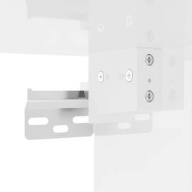 Dulap tv montat pe perete, alb extralucios, 40x34,5x40 cm, 9 image