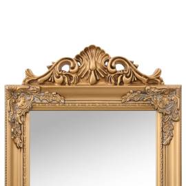 Oglindă de sine stătătoare, auriu, 40x160 cm, 5 image