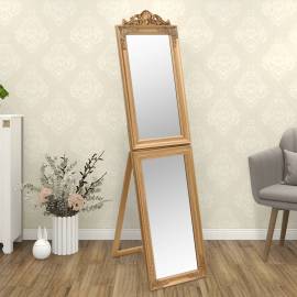 Oglindă de sine stătătoare, auriu, 45x180 cm