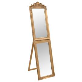 Oglindă de sine stătătoare, auriu, 45x180 cm, 2 image