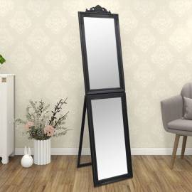 Oglindă de sine stătătoare, negru, 45x180 cm