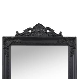 Oglindă de sine stătătoare, negru, 45x180 cm, 5 image