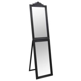 Oglindă de sine stătătoare, negru, 45x180 cm, 2 image
