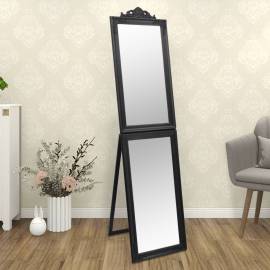 Oglindă de sine stătătoare, negru, 50x200 cm