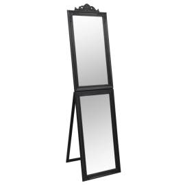 Oglindă de sine stătătoare, negru, 50x200 cm, 2 image